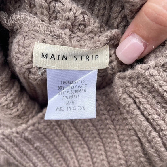 COPY - Women's Main Strip Turtle Neck Poncho Sweater - Sz. M - Picture 5 of 5